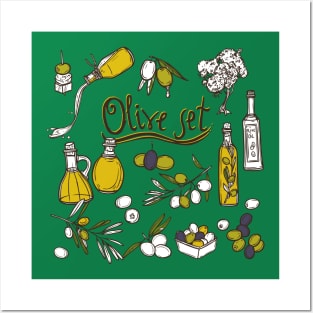 Olive Set Posters and Art